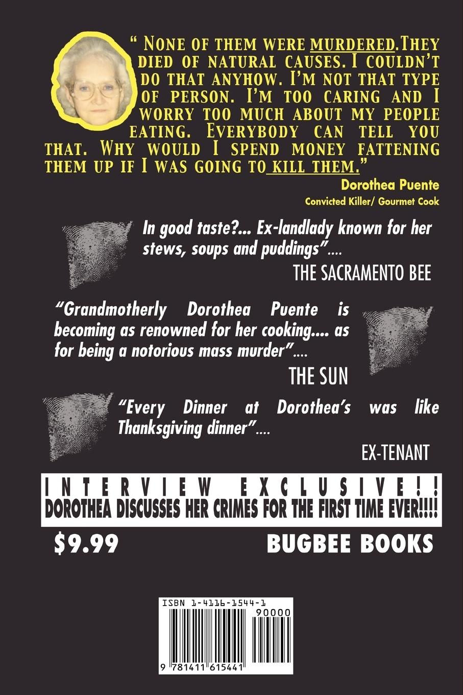 Rückseitencover Cooking with a Serial Killer  Recipes From Dorothea Puente