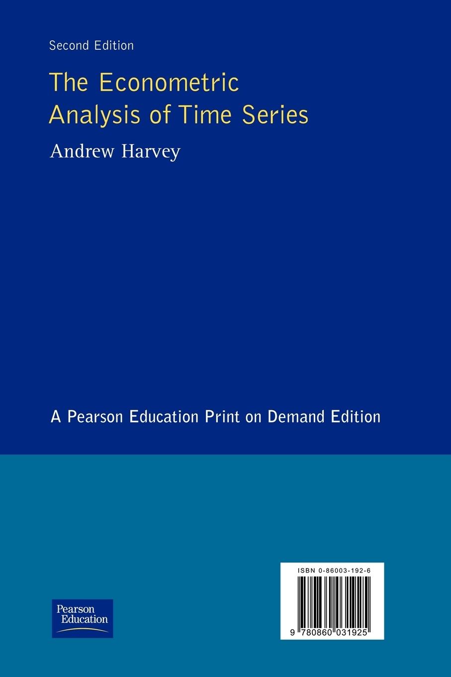 Rückseitencover Econometric Analysis of Time Series, The