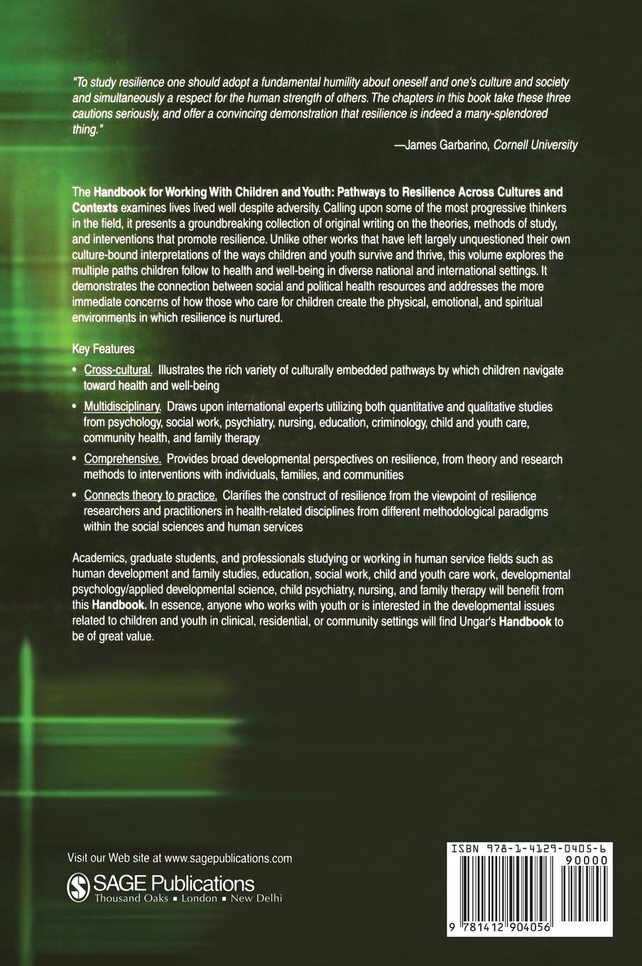 Rückseitencover Handbook for Working with Children and Youth