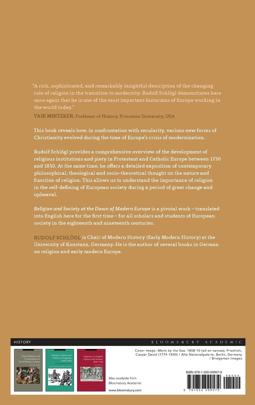 Rückseitencover Religion and Society at the Dawn of Modern Europe