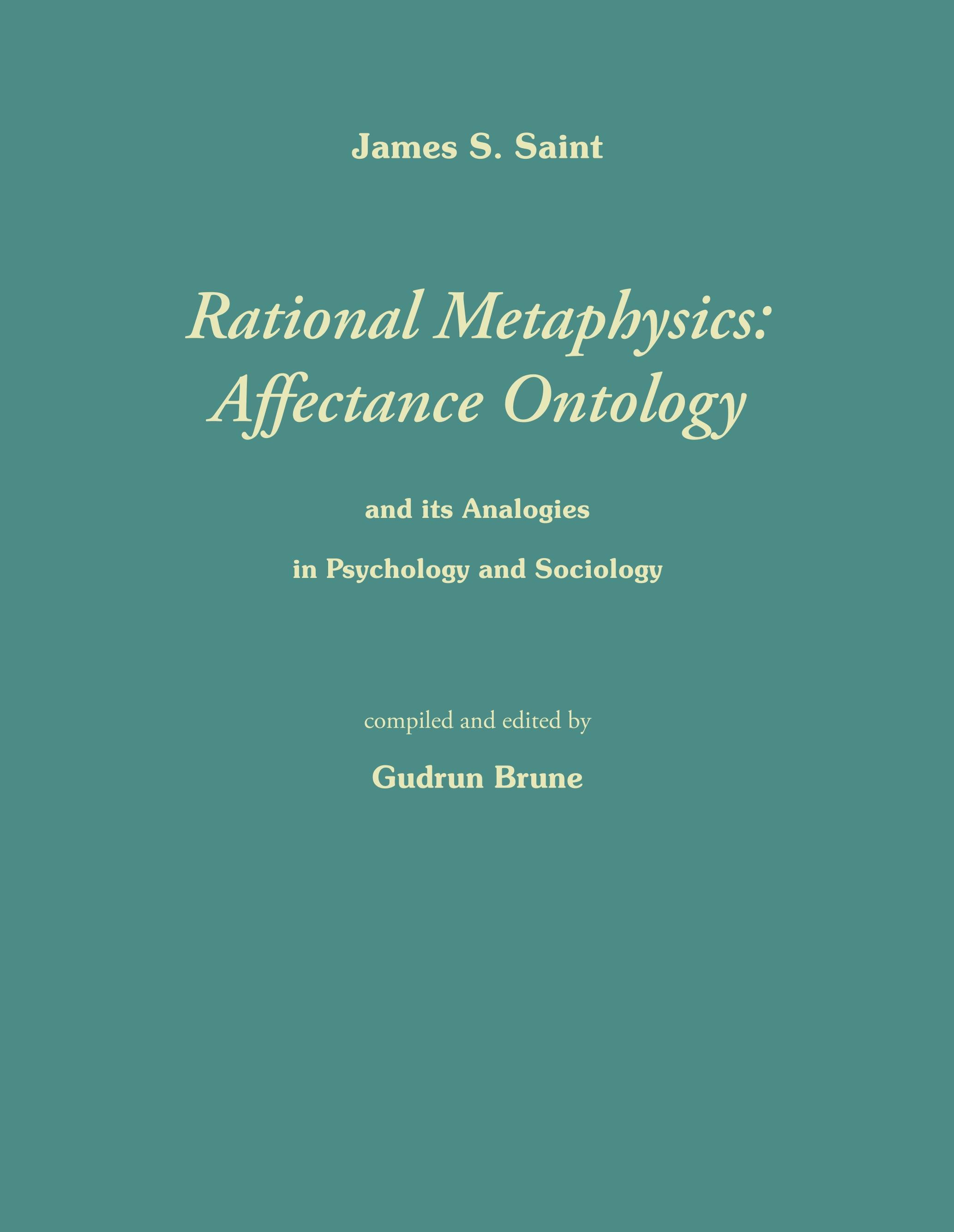 Vorderes Coverbild Rational Metaphysics: Affectance Ontology