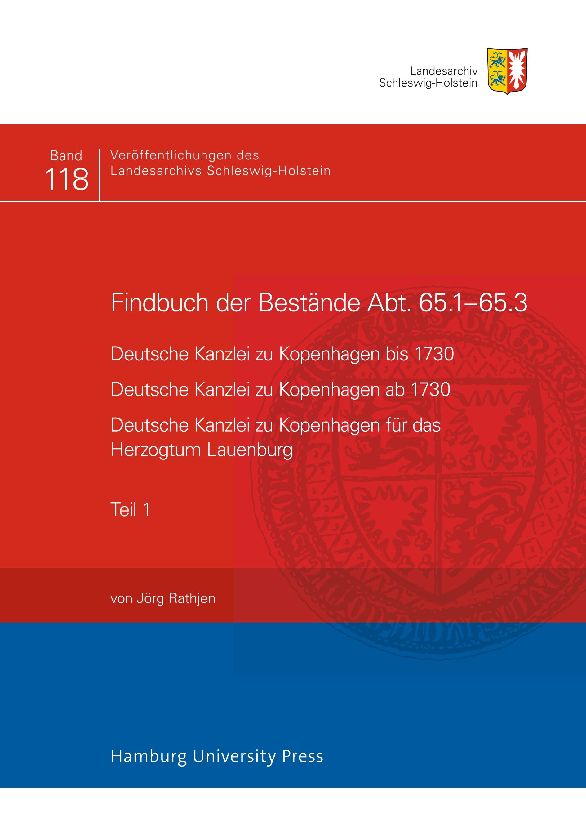 Vorderes Coverbild Findbuch des Bestandes Abt. 65.1-65.3