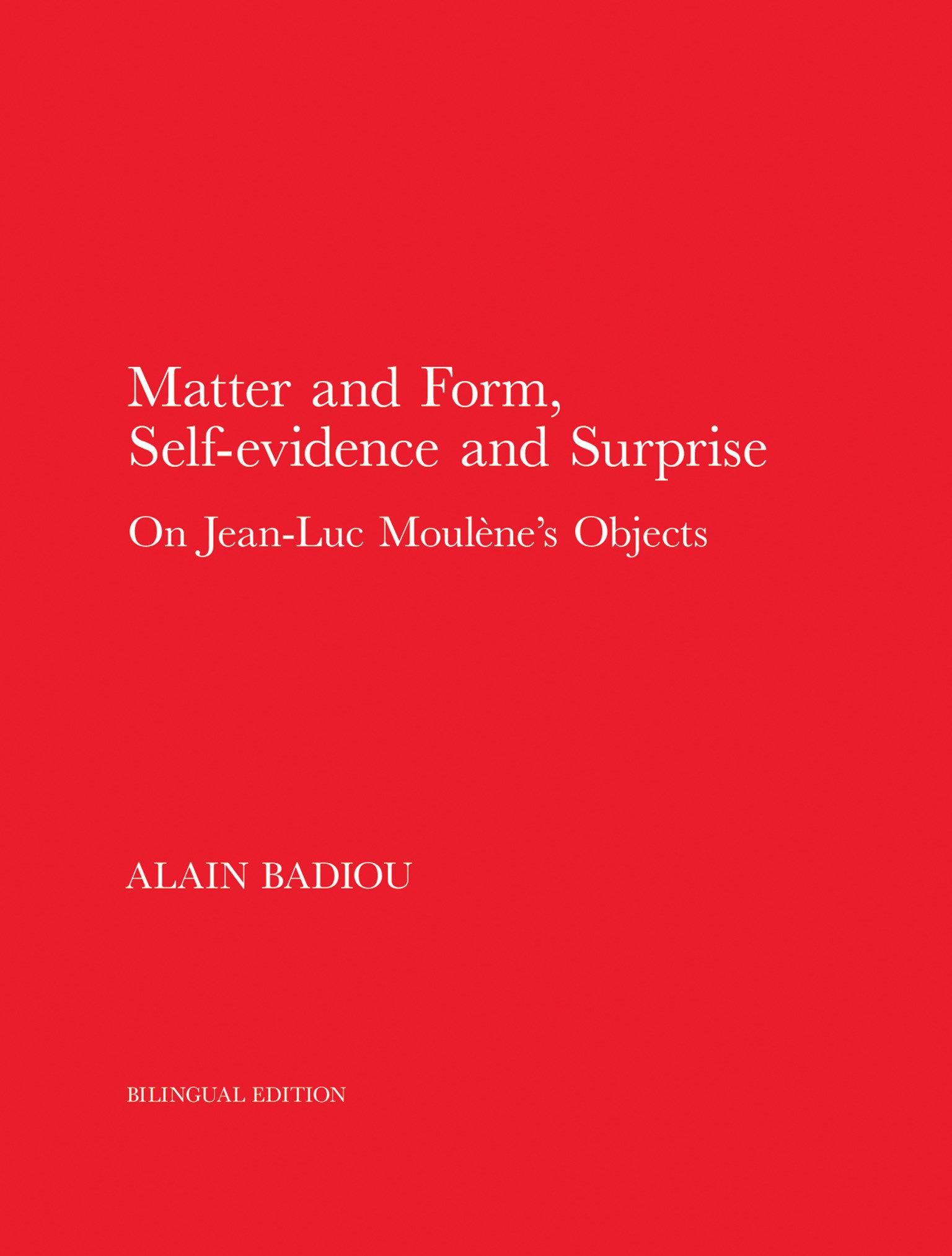 Vorderes Coverbild Matter and Form, Self-Evidence and Surprise
