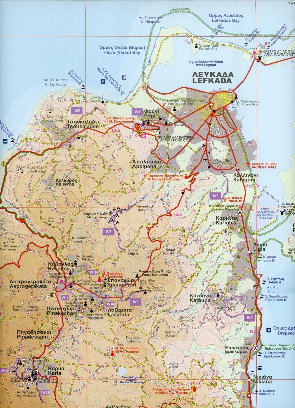 Beispielinhalt (Bild) Lefkada 1 : 40 000