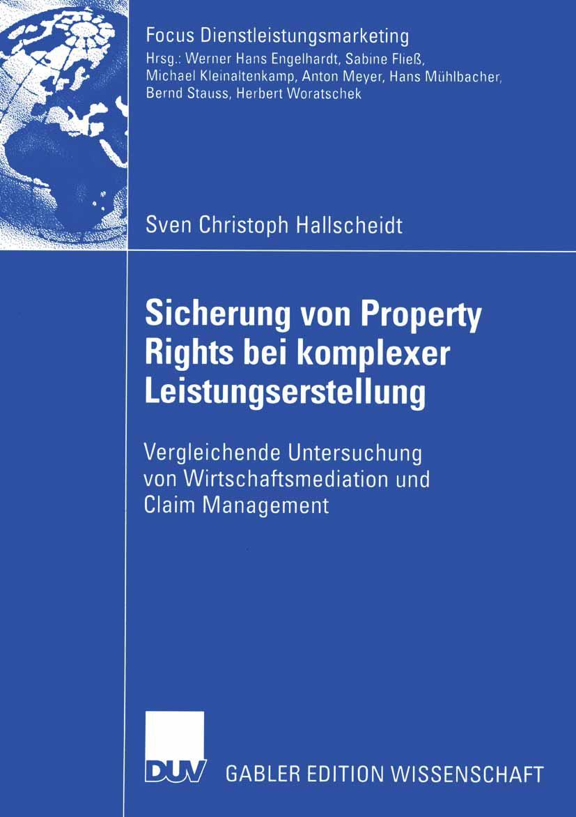 Vorderes Coverbild Sicherung von Property Rights bei komplexer Leistungserstellung