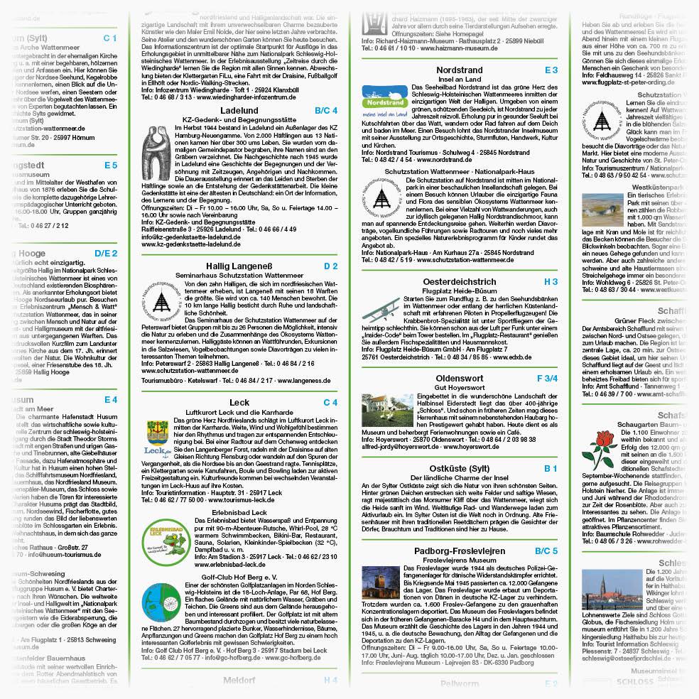 Beispielinhalt (Bild) Nordfriesland - Nordseeküste 1:150 000