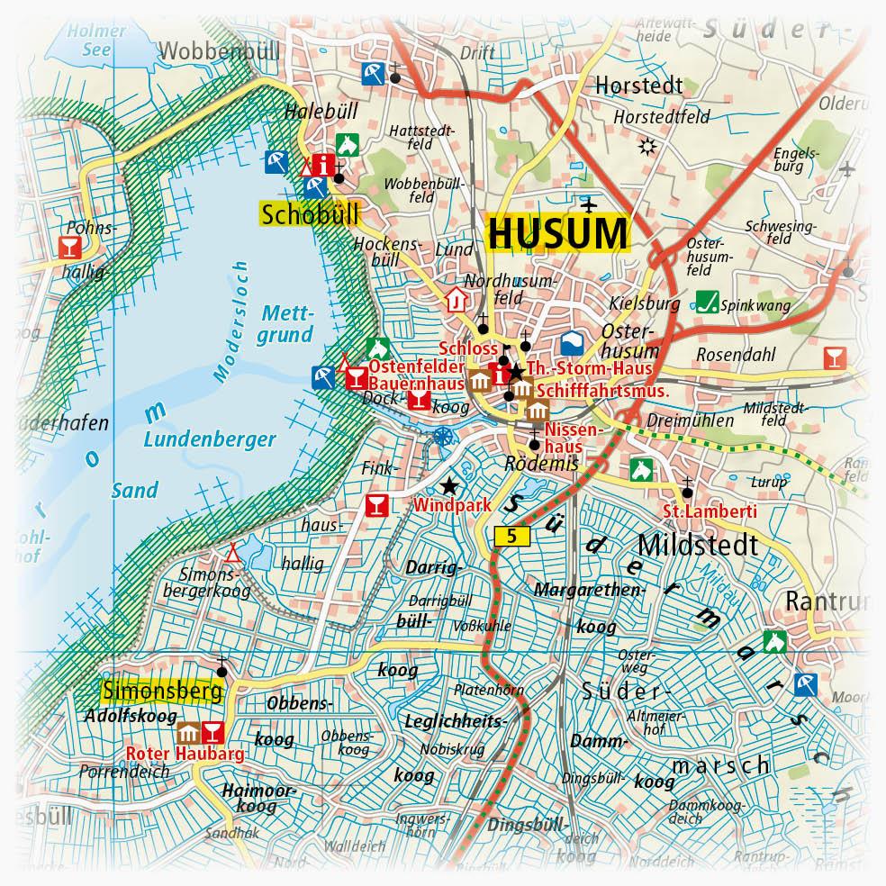 Beispielinhalt (Bild) Nordfriesland - Nordseeküste 1:150 000