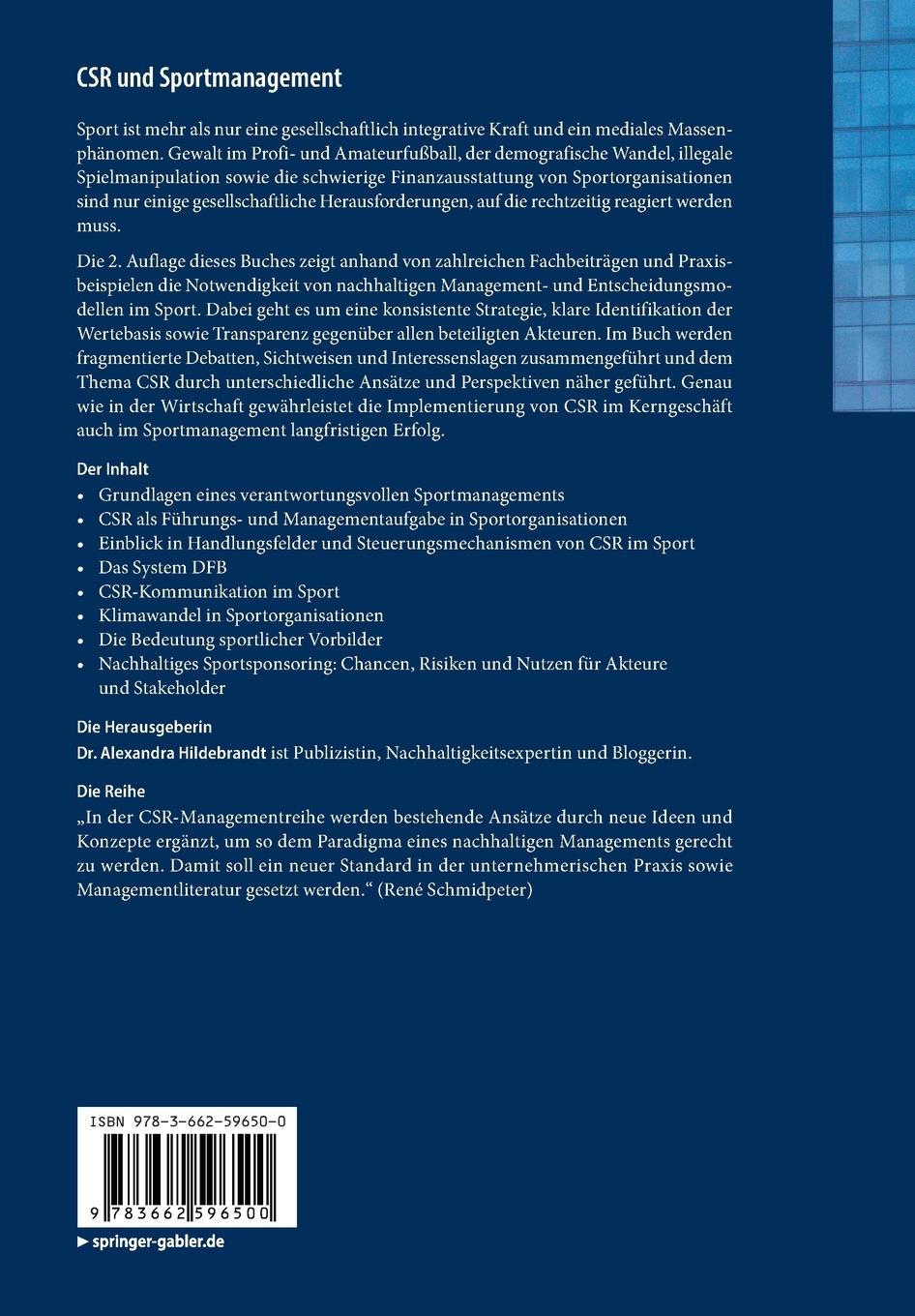 Rückseitencover CSR und Sportmanagement