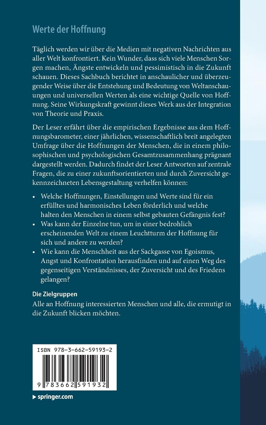 Rückseitencover Werte der Hoffnung