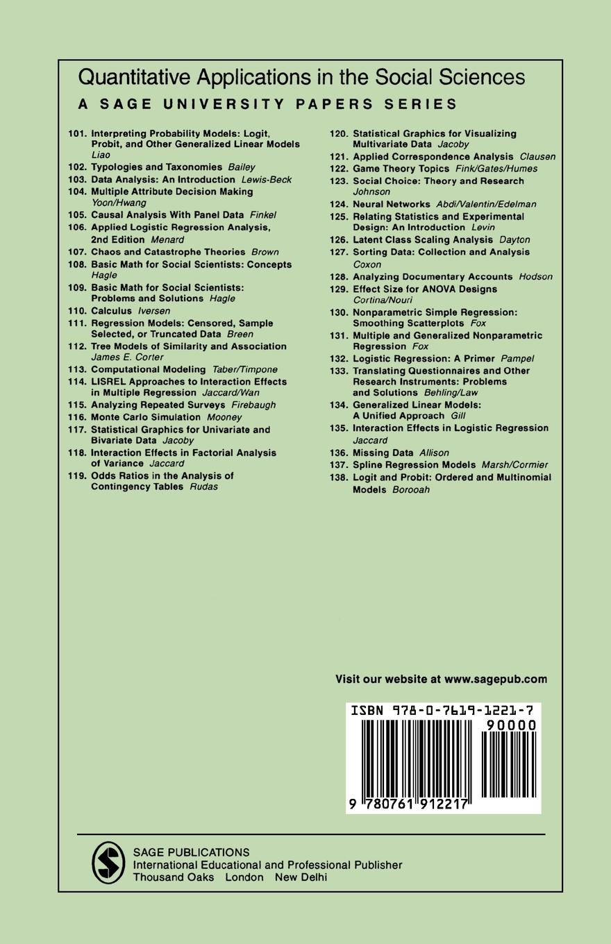 Rückseitencover Interaction Effects in Factorial Analysis of Variance