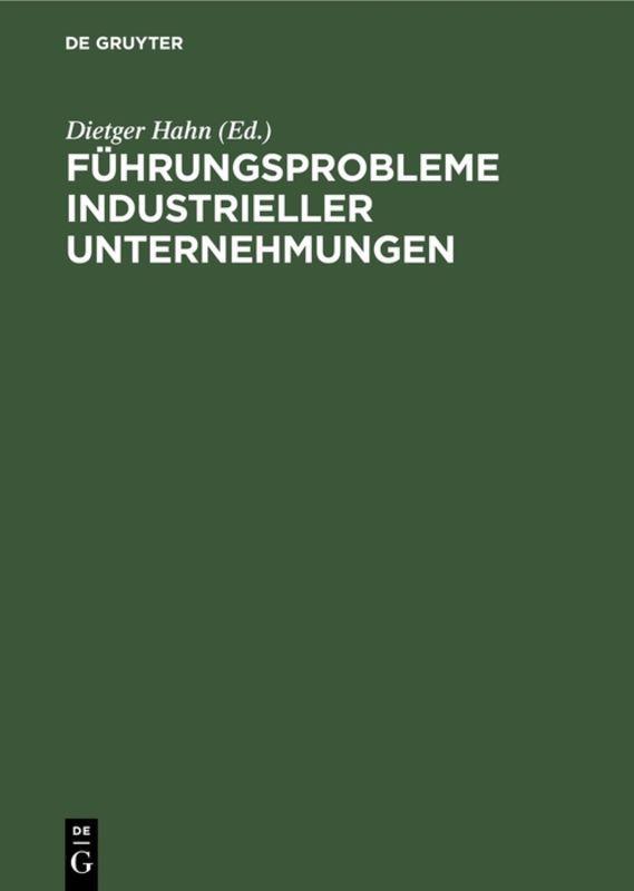 Vorderes Coverbild Führungsprobleme industrieller Unternehmungen