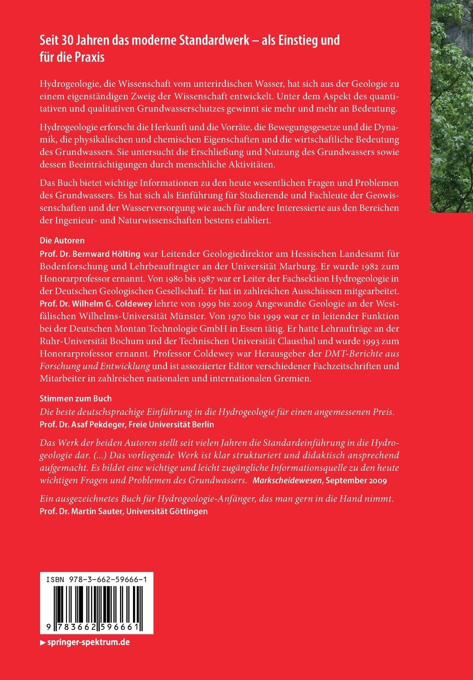 Rückseitencover Hydrogeologie