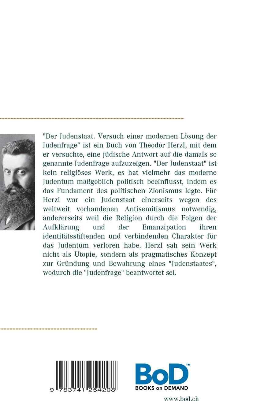 Rückseitencover Der Judenstaat