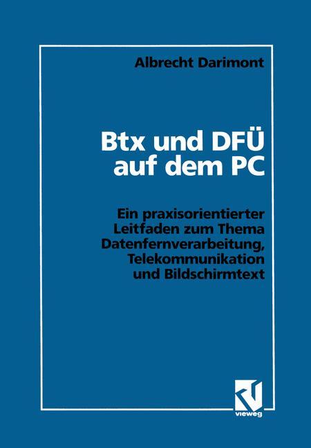 Vorderes Coverbild Btx und DFÜ auf dem PC