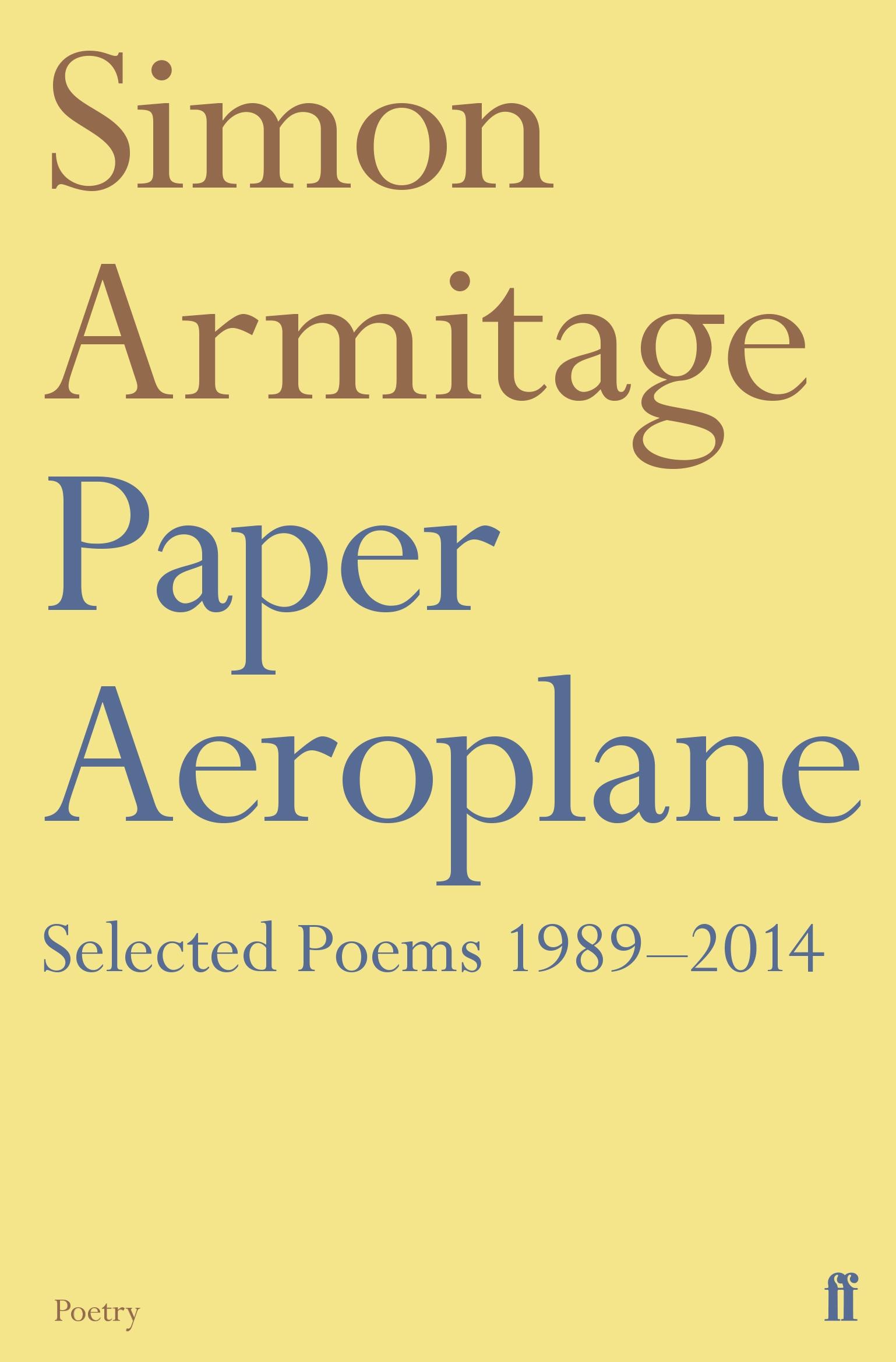 Vorderes Coverbild Paper Aeroplane: Selected Poems 1989-2014