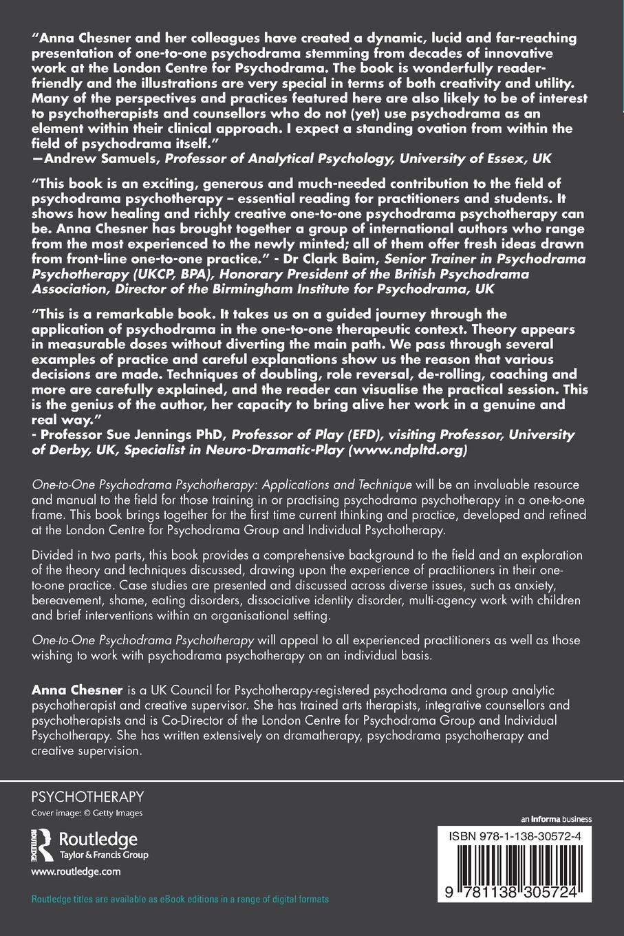 Rückseitencover One-to-One Psychodrama Psychotherapy