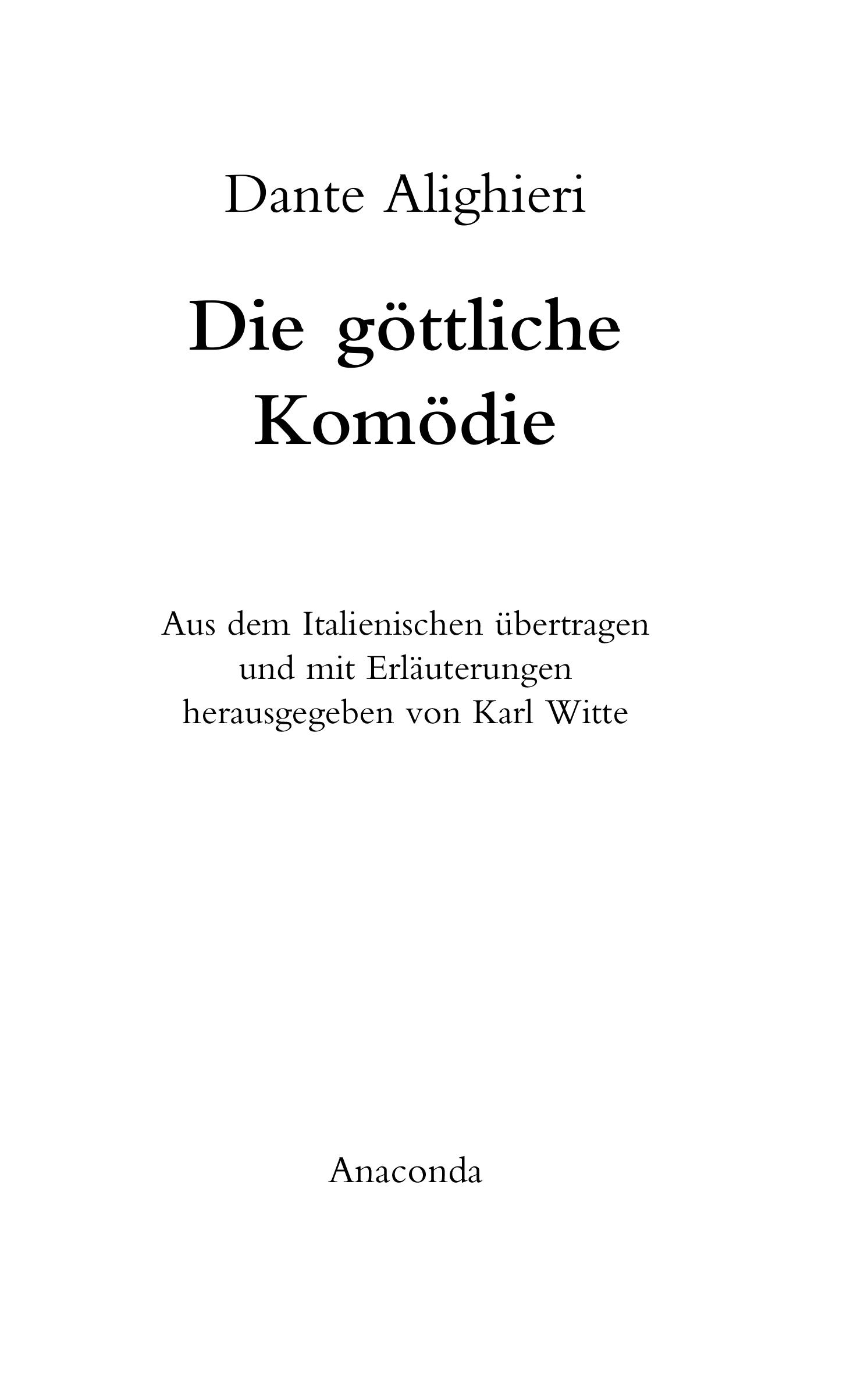 Beispielinhalt (Bild) Die göttliche Komödie