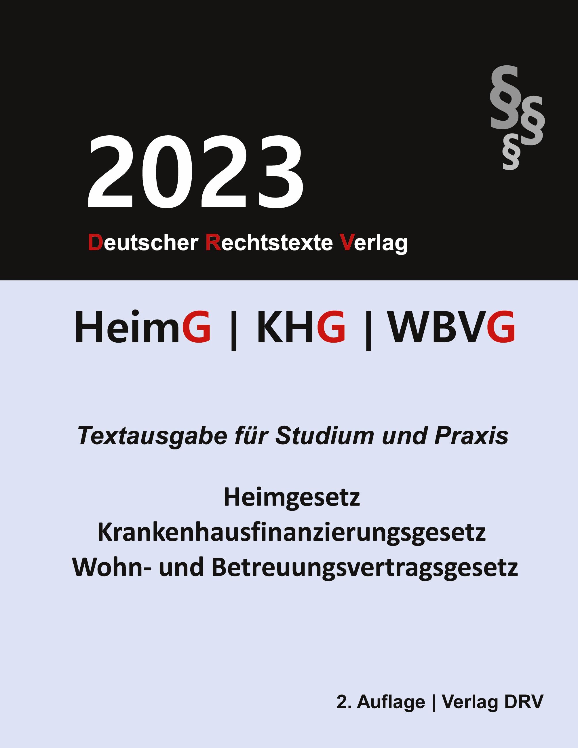 Vorderes Coverbild HeimG KHG WBVG