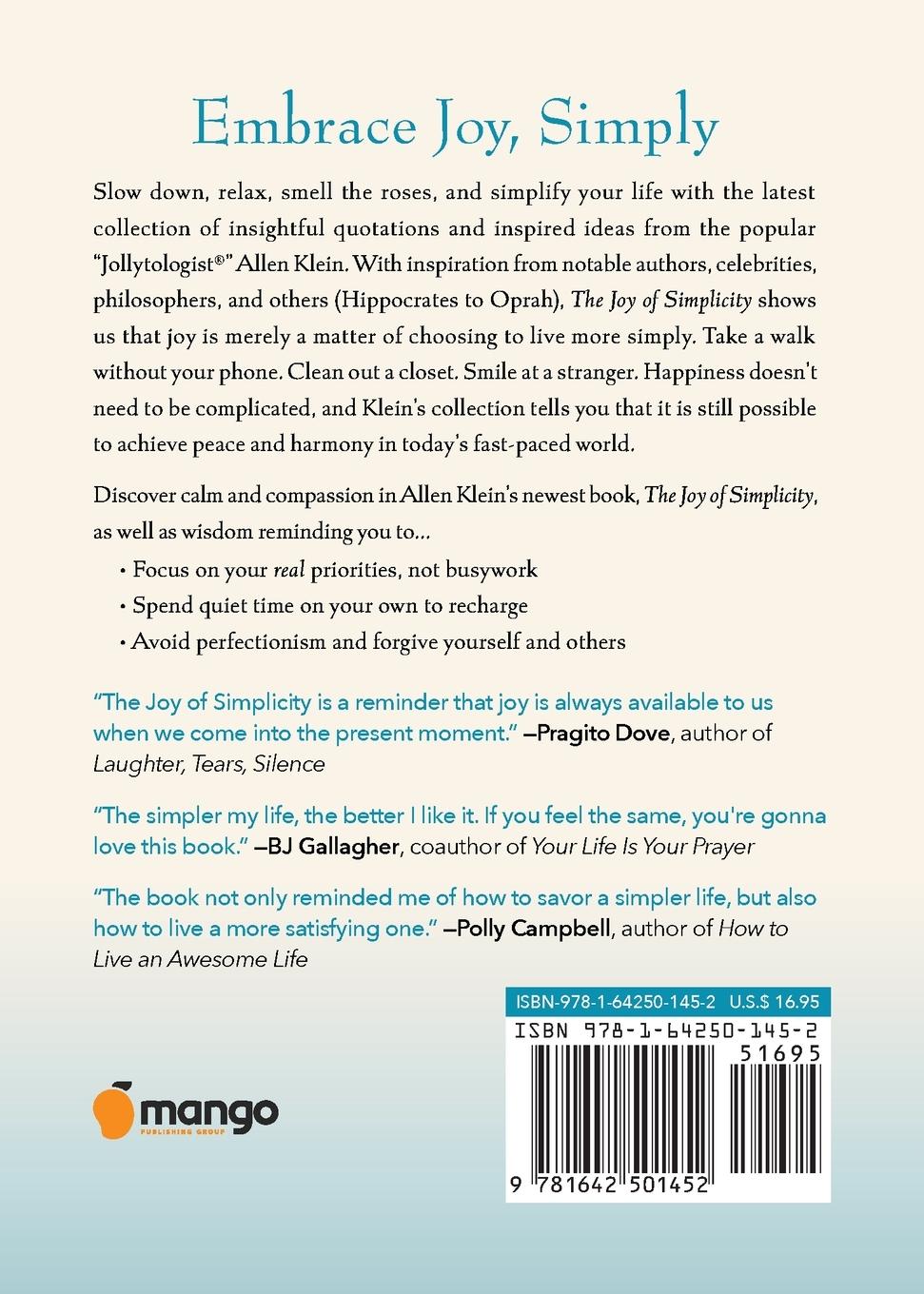 Rückseitencover The Joy of Simplicity