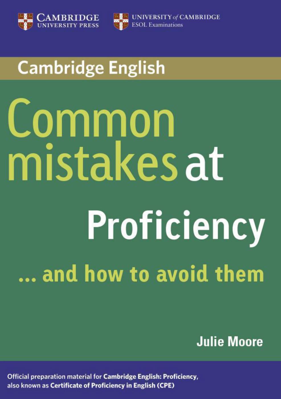 Vorderes Coverbild Common Mistakes at Proficiency. Book