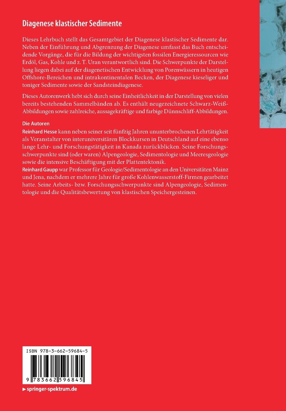 Rückseitencover Diagenese klastischer Sedimente