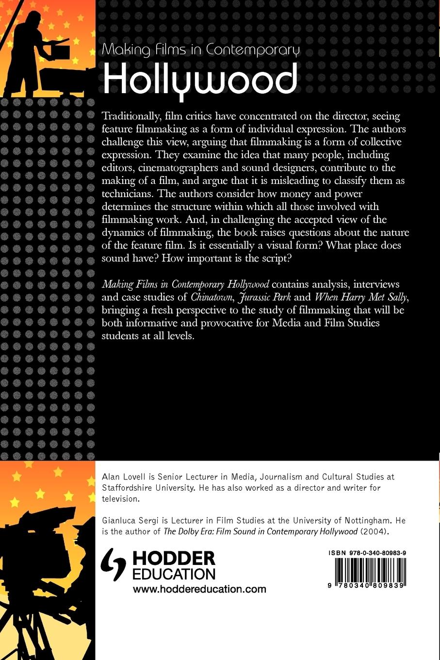 Rückseitencover Making Films in Contemporary Hollywood