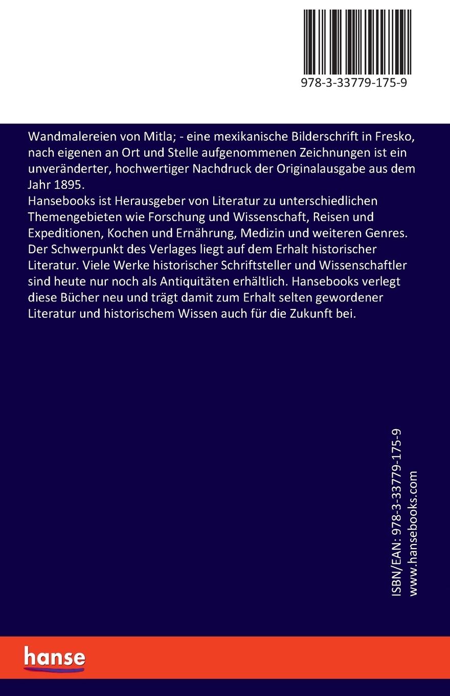 Rückseitencover Wandmalereien von Mitla;