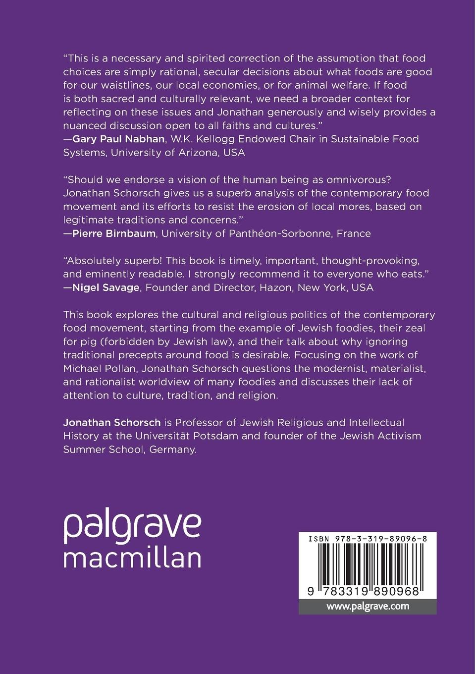 Rückseitencover The Food Movement, Culture, and Religion