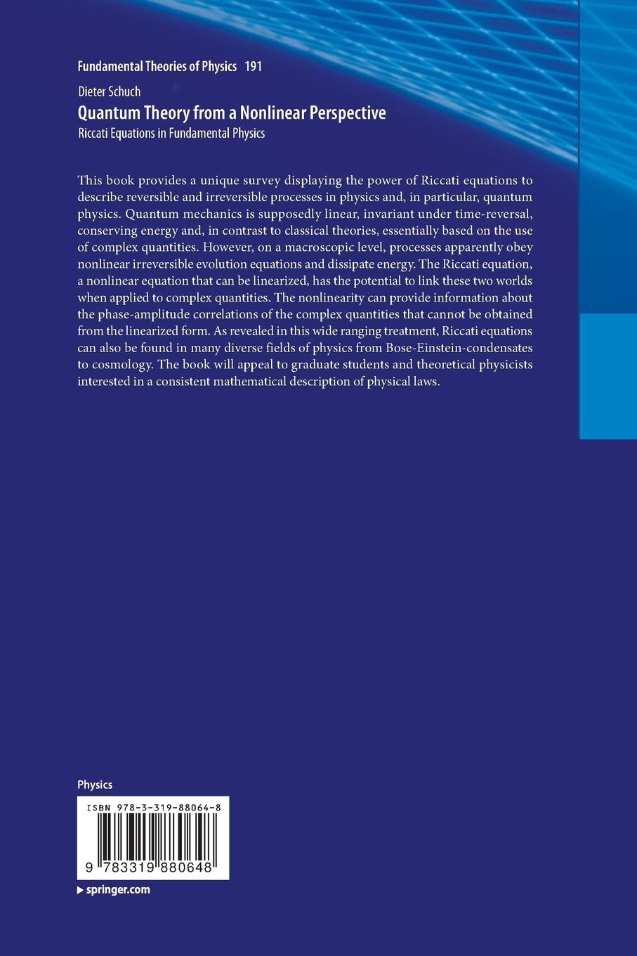 Rückseitencover Quantum Theory from a Nonlinear Perspective