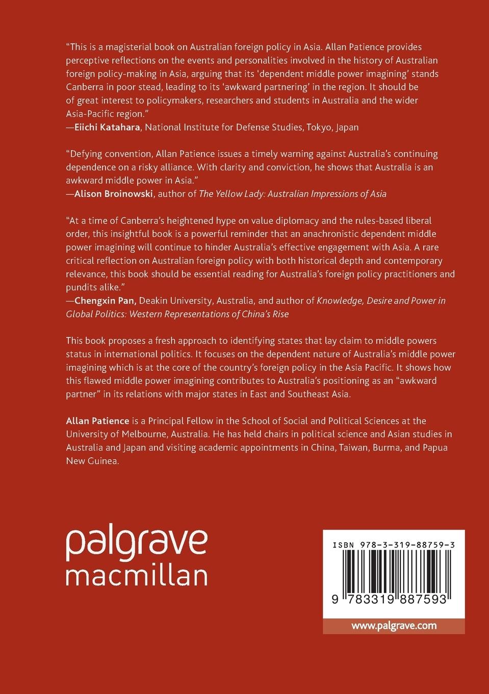 Rückseitencover Australian Foreign Policy in Asia
