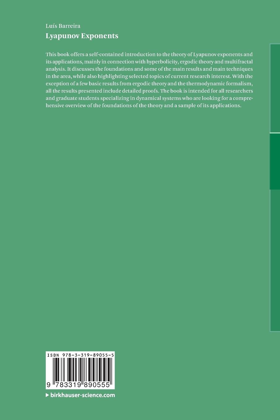Rückseitencover Lyapunov Exponents