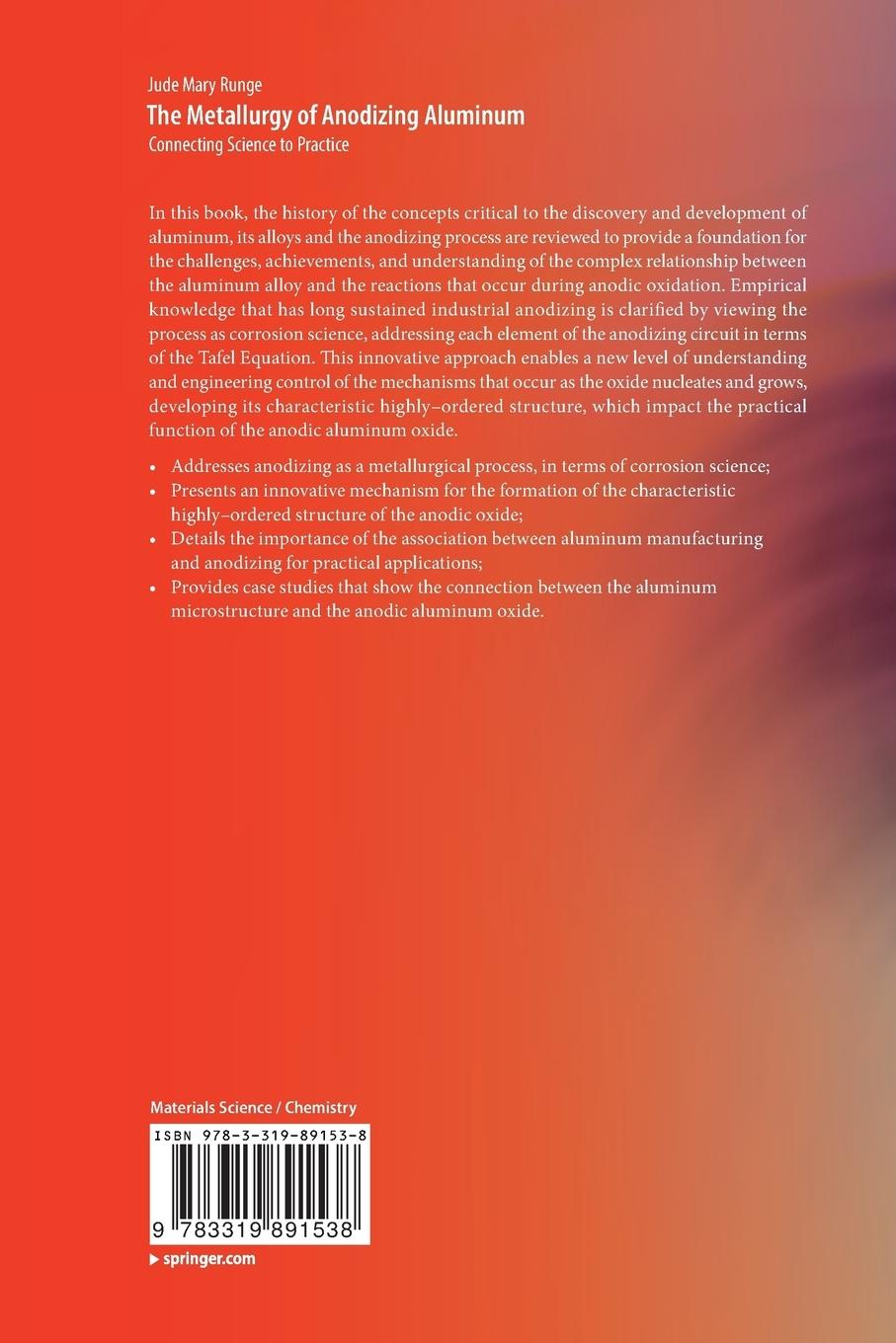 Rückseitencover The Metallurgy of Anodizing Aluminum
