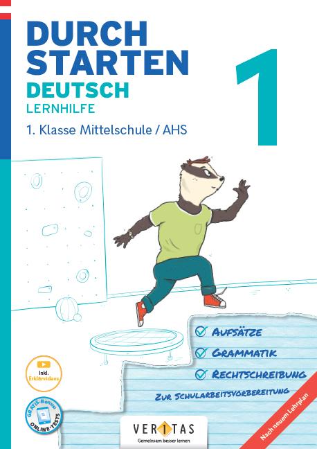 Vorderes Coverbild Durchstarten 1. Klasse - Deutsch AHS - Lernhilfe