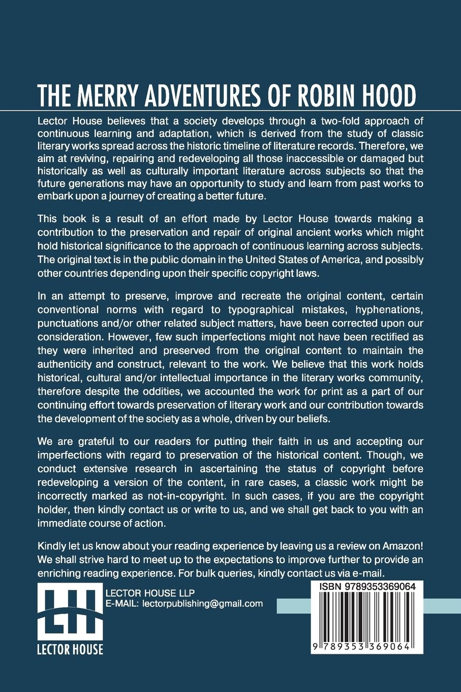 Rückseitencover The Merry Adventures Of Robin Hood