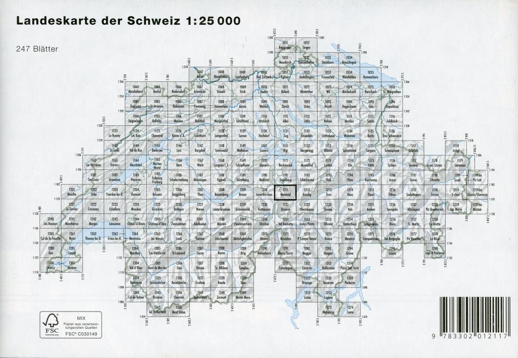 Beispielinhalt (Bild) Swisstopo 1 : 25 000 Meiental