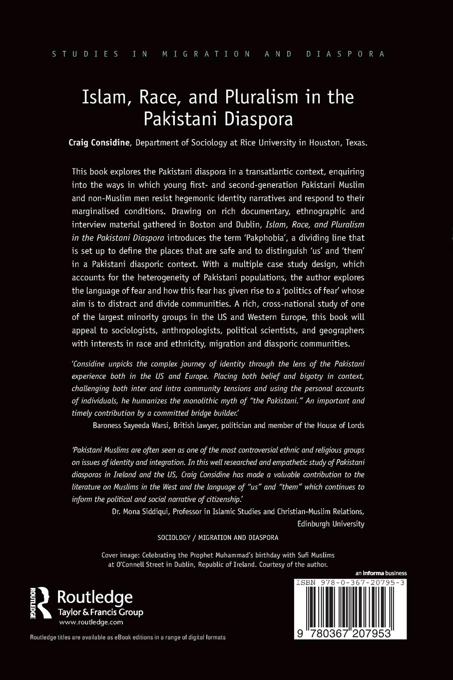 Rückseitencover Islam, Race, and Pluralism in the Pakistani Diaspora