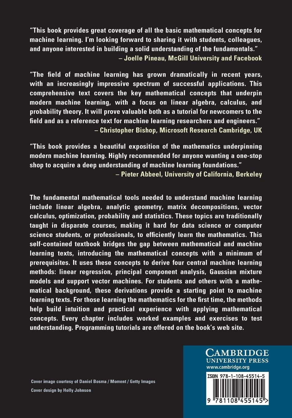 Rückseitencover Mathematics for Machine Learning