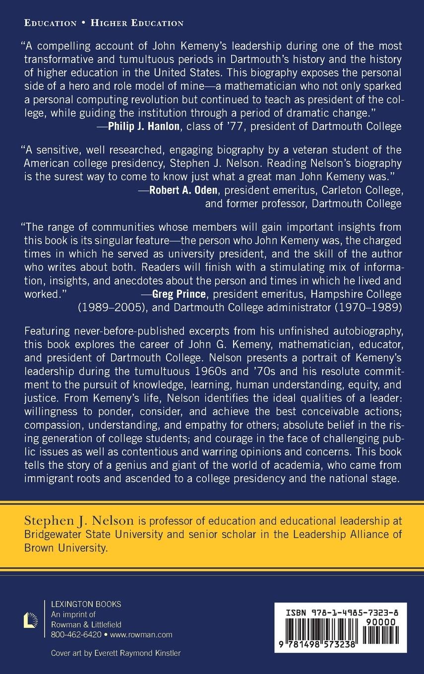 Rückseitencover John G. Kemeny and Dartmouth College