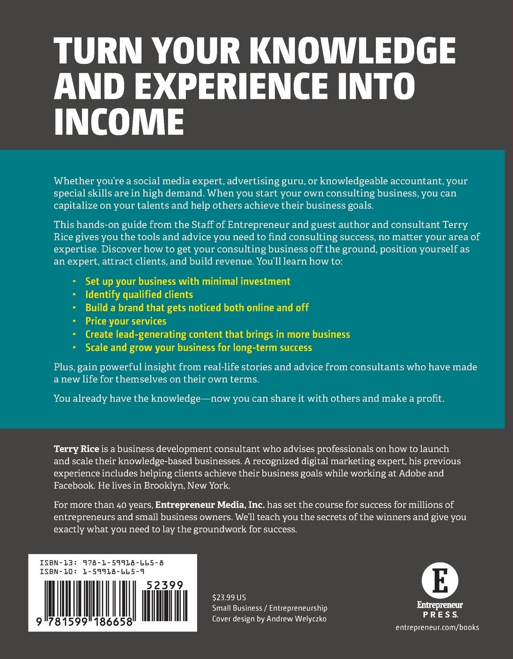 Rückseitencover Start Your Own Consulting Business