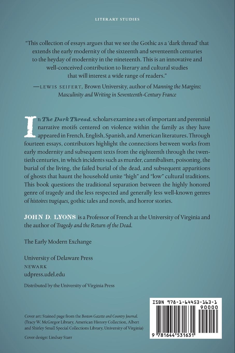 Rückseitencover The Dark Thread