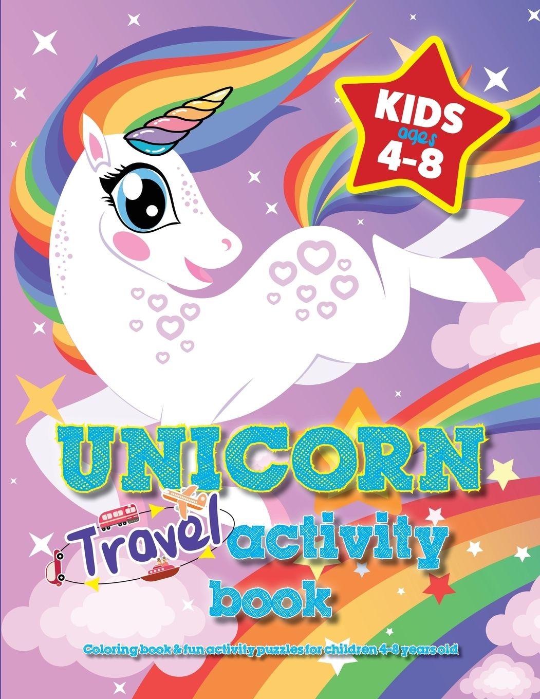 Vorderes Coverbild Unicorn Travel Activity Book For Kids Ages 4-8
