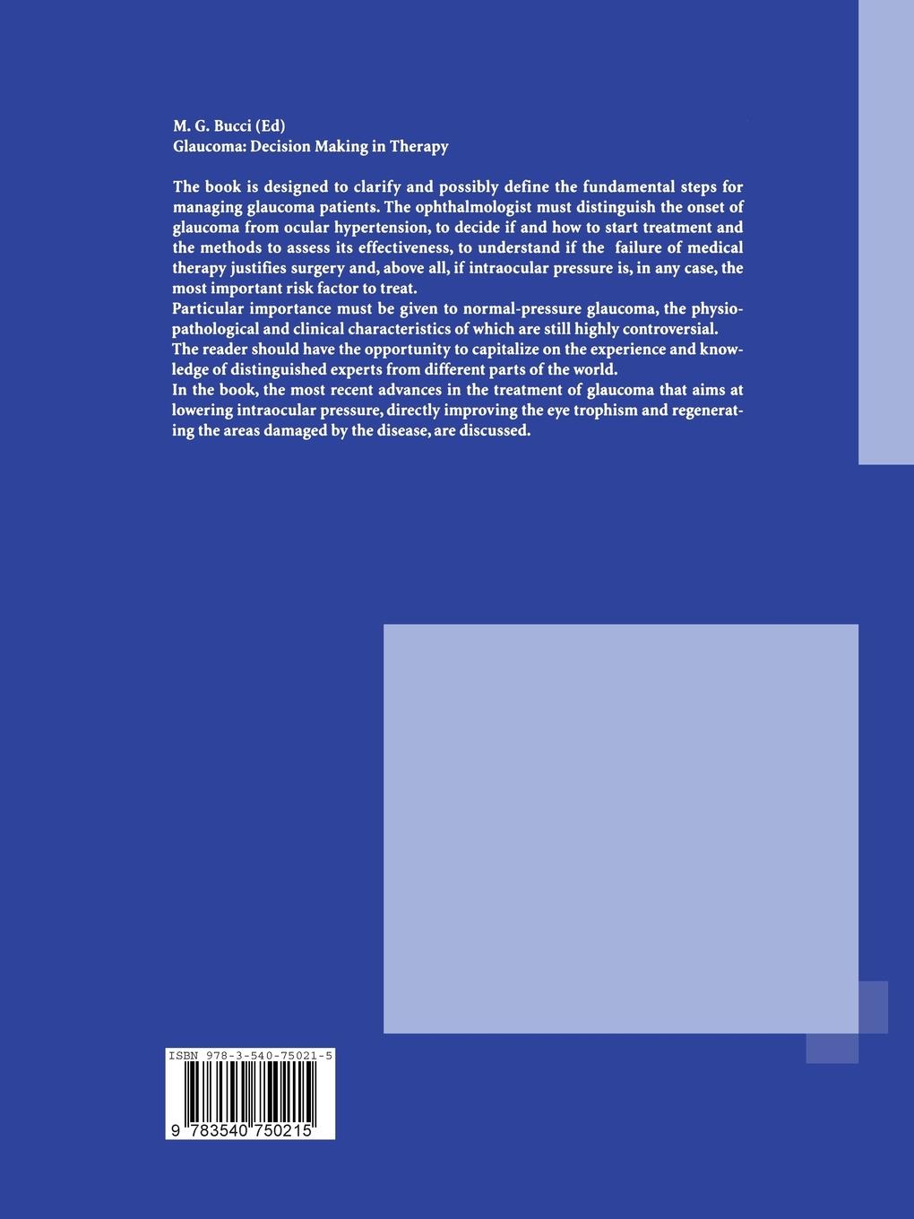 Rückseitencover Glaucoma: Decision Making in Therapy