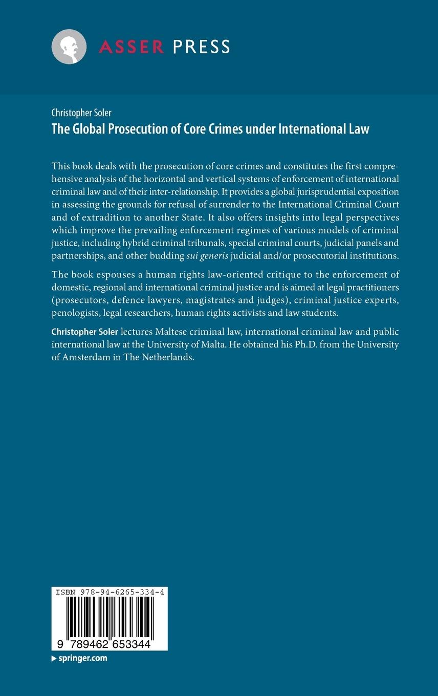 Rückseitencover The Global Prosecution of Core Crimes under International Law