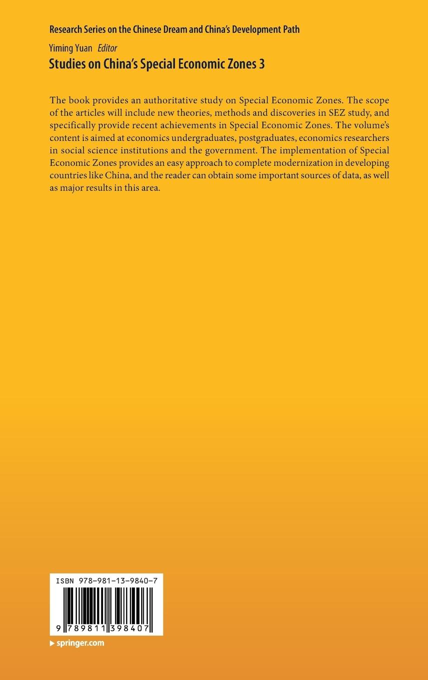 Rückseitencover Studies on China's Special Economic Zones 3