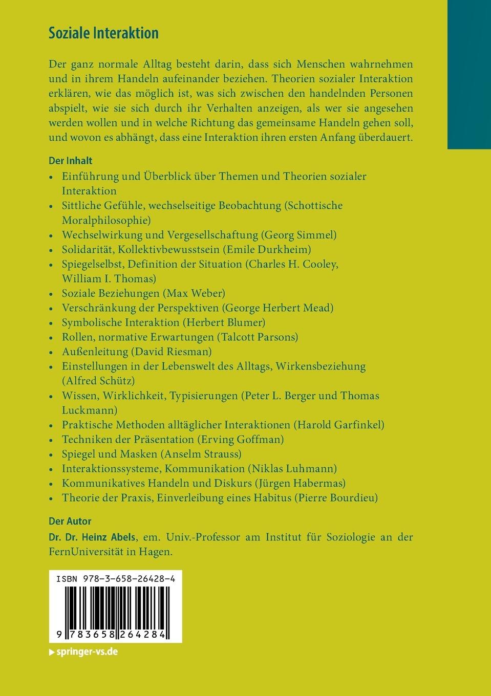 Rückseitencover Soziale Interaktion