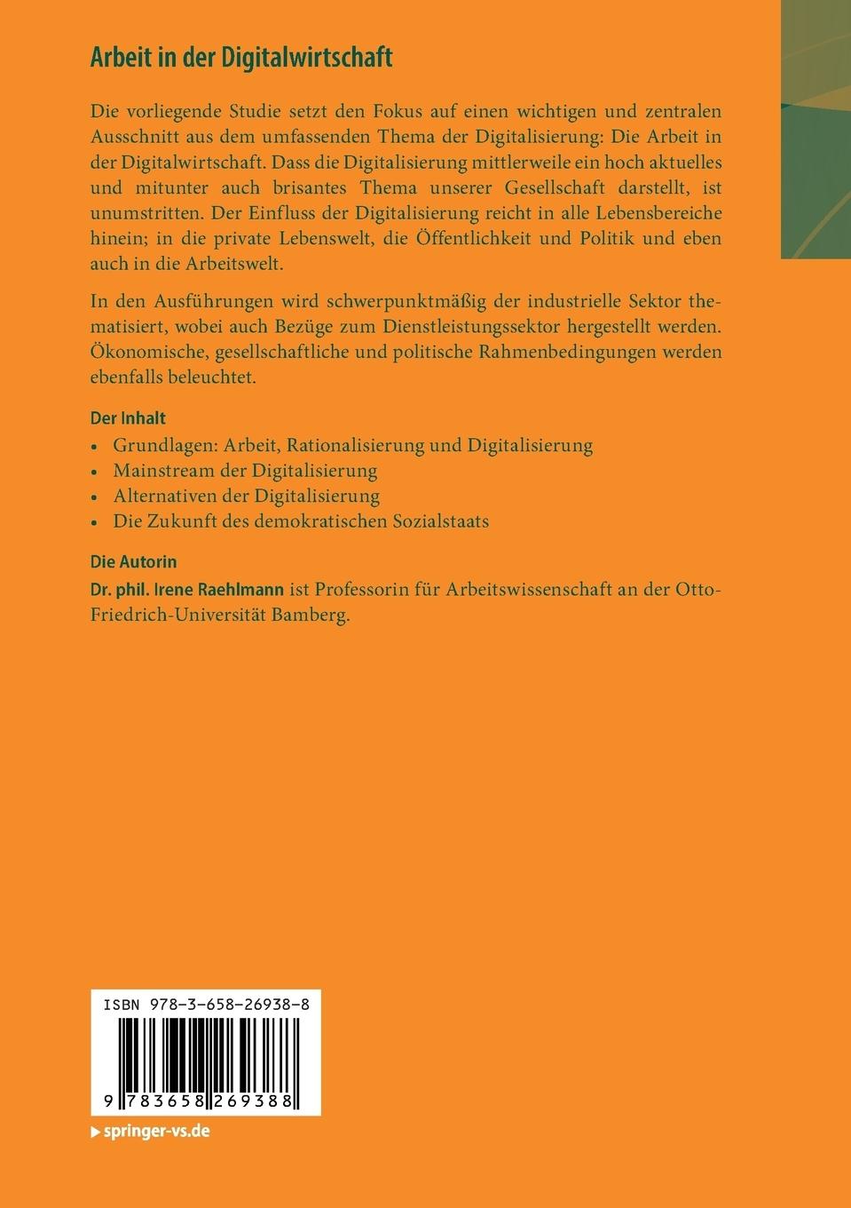 Rückseitencover Arbeit in der Digitalwirtschaft