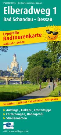 Vorderes Coverbild Elberadweg 1, Bad Schandau - Dessau 1 : 50 000