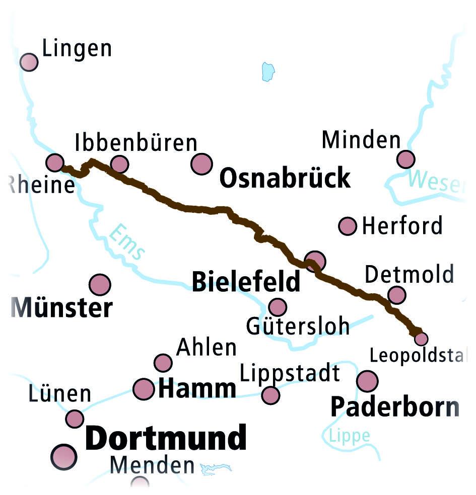 Beispielinhalt (Bild) Hermannsweg, Rheine - Leopoldstal . 1:25 000