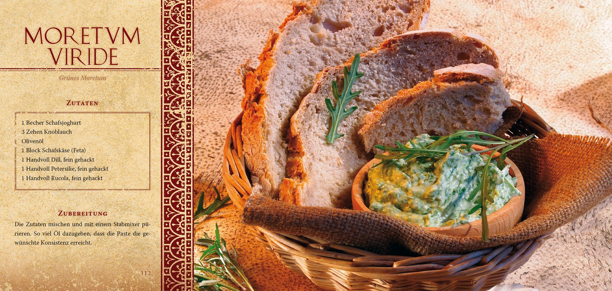 Beispielinhalt (Bild) Gladiatoren Kochbuch