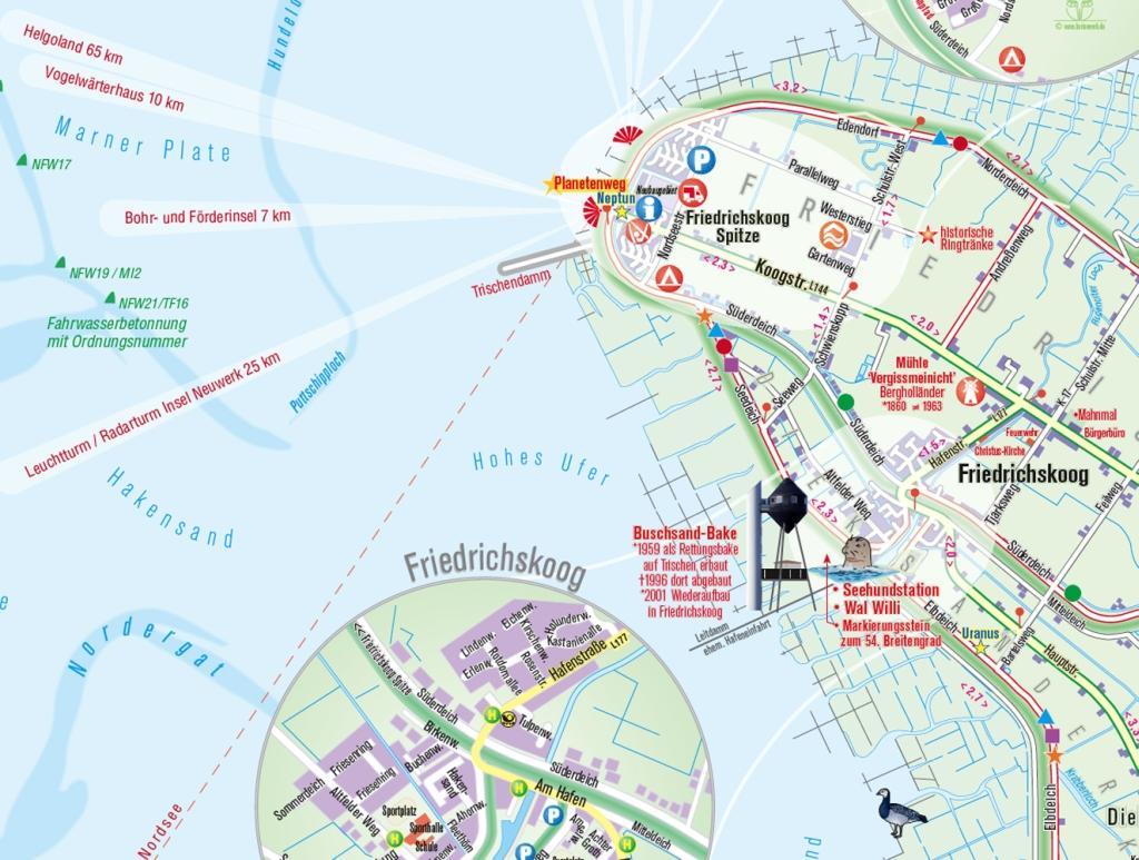 Beispielinhalt (Bild) Friedrichskoog - Karte & Reiseführer